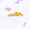 Retención de color fuerte Arena dorada de Vietnam método antiguo accesorios DIY colgante de cuchara para bebé arena dorada colgante de joyería para alimentos Jade real collar colgante