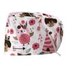 Gorro de quirófano estampado gorro de flores de enfermera gorro de doctora gorro con hebilla para uñas departamento dental gorro de enfermera UCI
