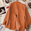 Jaqueta de Terno 2025 Primavera & Outono Novo Estilo Coreano Design com Fenda nas Costas High-End Slim Elegante Pequeno Terno Aparência Emagrecimento
