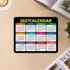 Amazon Transfronterizo Alfombrilla de Ratón Sencilla Calendario de Oficina Tamaño Pequeño 2027 Calendario Mensual en Inglés Bloc Espesado Antideslizante