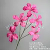Buquê de Flores Artificiais Orquídea Chama de 5 Cabeças Decoração de Cena de Casamento Material DIY Flor Artificial Ornamentos de Decoração de Paisagismo Atacado