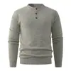 Suéter Masculino de Meio Zíper Outono Inverno Nova Moda Jovem Gola Redonda Tricô Casual Camada Base Suéter de Lã