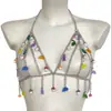 Zhuru Clothing Corrente para Corpo Sexy Vazada com Pingente de Cogumelo Colorido Dopamina Dinossauro Dl0063
