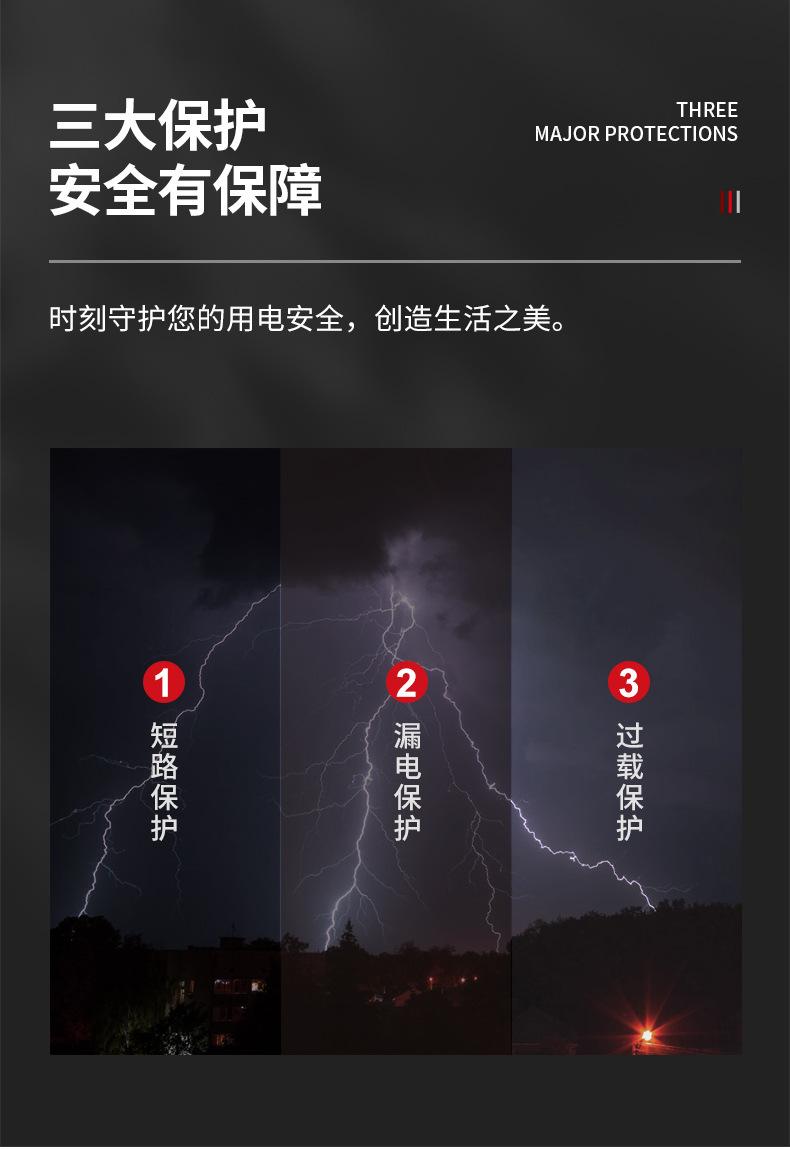 商品详情图_德力西漏电保护器开关 家用63a空气开关保护带漏