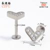 Pendientes de Titanio F136 con Circonita Studs para Cartílago Auricular en Forma de Corazón Studs Espirales Internos para Labio Pendientes Unisex Transfronterizos en Stock