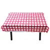 Fornecido Diretamente do Fabricante para a Amazon, Toalha de Mesa Retangular à Prova de Poeira e Óleo, Toalha de Mesa Descartável com Padrão de Janela Xadrez Vermelho Pedra