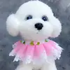 Babeo de Peluche de Gato Bufanda de Cuello Redondo Encaje Dulce Babero Perro Mascota Toalla Deslizante