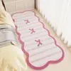 Alfombra a cuadros de color sólido Dopamine, imitación cachemir, amigable con la piel, cómoda, para dormitorio, mesita de noche, engrosada, aislante, resistente a la suciedad, tapete para mirador