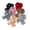 Cachecol de tricô de cashmere para outono e inverno para mulheres, cachecol curto cruzado versátil, aquecedor de pescoço quente e macio, disponível em várias cores