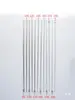 Válvula de dispensación industrial de laboratorio de acero inoxidable de un solo tubo, punta de aguja de dispensación de cabeza plana extendida de 310 mm