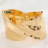 Estilo Retro Transfronterizo, Personalidad Exagerada, Pulsera Dorada de Ala Ancha, Joyería de Pulsera Minimalista Geométrica Irregular