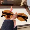 Gafas de Sol Rombo sin Marco de Uña de Arroz Estilo Nuevo Gafas de Sol para Hombre Transfronterizas Estilo Lujo Ligero Gafas de Sol con Montura Metálica Personalizada Europeas y Americanas
