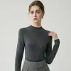 Suéter fino de lana estilo francés con cuello medio para mujer, de punto ajustado de manga larga como capa base, cálido y elegante, con una estética clásica de "dinero viejo".