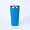 Vaso térmico transfronterizo de 20 oz con asa, gran capacidad, portátil, apto para uso en coche, con interior de plástico y exterior de acero, personalizable