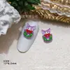 Enfeites de Nail Art Sanrio de Natal Resina Tridimensional Gelatina Brilho Fino Desenho Animado Alce Boneco de Neve Papai Noel Unhas