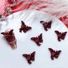 Paquete de material de joyería para uñas de Año Nuevo, serie vino tinto, oso, joyería de dibujos animados para uñas, material luminoso para uñas de mariposa