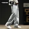 Jeans Rectos de Corte Holgado con Forro de Polar Nuevos para Hombre Estilo Americano 2025 Engrosados de Moda Casual Cálidos Pantalones Largos Hombre