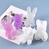 Molde de silicona para mesa de conejo, oso de diamante tridimensional, bonito molde de epoxi de cristal DIY de Yu Meiren