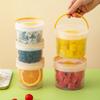 Fiambrera Portátil para Alimentos Fruta Multifuncional Redonda para Refrigerador Caja de Conservación Sellada Transparente Portátil de Plástico para Almacenamiento