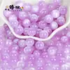 Accesorios de joyería DIY imitación ojo de gato cuentas redondas agujero recto purpurina fina en polvo resina cuentas sueltas material para pulsera de cuentas hecha a mano