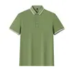 Camisa Polo de Manga Corta para Hombre, Estilo Delgado de Verano, Moderna, Versátil, Cómoda, Casual, de Gama Alta, Camiseta Top con Cuello Ajustado