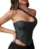 Estilo Europeu e Americano 2026 Verão Nova Roupa Feminina Cor Sólida Tomara que Caia Moda Espinha de Peixe Slim Fit Bandeau Feminino Comércio Exterior Atacado