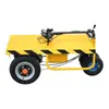 Carrinho de mão de três rodas dobrável elétrico para patinete plano caminhão caminhão caminhão King canteiro de obras esfregão carrinho de mão de empurrar para baixo burro
