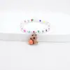 Nova Pulseira de Capivara Desenho Animado Japonês e Coreano para Crianças Pulseira de Casal Estudante Corda Elástica Pulseira com Contas Presente para Menina