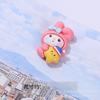 Estuche para teléfono móvil de gel crema con dibujos animados cósmicos brillantes de la serie Sanrio, estuche de papelería, horquilla de resina, accesorios de joyería