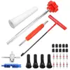 Ferramenta de Desmontagem e Montagem de Válvula de Pneu, Ferramenta de Desmontagem Rápida e Reparo, Conjunto de Ferramentas para Instalação do Núcleo da Válvula de Reparo de Pneu