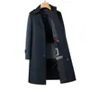Gabardina Transfronteriza para Hombre 2025 Primavera y Otoño Estilo Largo con Forro de Lana Desmontable, Chaqueta Casual de Negocios de Lujo Juvenil
