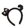 Gato Cartoon Fofo Pequeno Rolo Pelúcia Faixa de Cabelo Lavagem de Rosto Maquiagem Antiderrapante Pressão no Cabelo Topo Craniano Alto Artefato Chapéu Engraçado