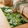 Alfombra de Mesita de Noche con Forma de Musgo Transfronteriza, Alfombra de Cachemira Sintética para Dormitorio, Felpudo de Flocado de Comercio Exterior para el Hogar, Alfombra de Piso para Sala de Estar y Balcón