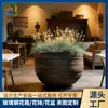 Producto extranjero popular: Macetas de fibra de vidrio para áreas de ocio, proyecto hotelero decoración de plantas verdes jardineras, venta al por mayor de fábrica