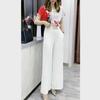 88399 Da Ai Mei Yi Yuan Verão 2026 Novo Conjunto de Moda Coreana Top Estampado Emagrecedor e Calça de Cintura Alta para Mulheres