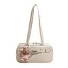 Bolsa de axila casual simples estilo coreano, bolsa bowling de nicho elegante de alta qualidade, bolsa de ombro versátil para o trajeto diário