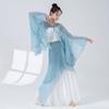 Calça Wide-Leg Clássica para Mulheres, Novo Estilo, Calça de Gaze Solta e Fluida para Performance, Roupa para Prática Diária, Calça de Dança Chinesa
