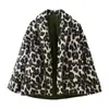 Fabricante transfronterizo de ropa para mujer al por mayor 2026 AliExpress más vendido invierno retro estampado leopardo suelto algodón abrigo