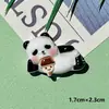 Accesorios de Resina para Manualidades de Dibujos Animados Joyería Lindo Panda Rojo Pegamento de Crema Pasador Funda para Teléfono Móvil Hebilla de Zapato Llavero
