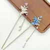 Pasador de Mariposa con Pedrería para Mujer, Nuevos Accesorios para el Cabello de Alto Nivel Estilo Chino, Pasador, Pasador Estilo Antiguo, Pasador de Perlas