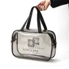 Bolsa de Cosméticos de Grande Capacidade, Bolsa de Higiene Pessoal Portátil à Prova d'Água para Viagem, Bolsa Transparente, Bolsa de Armazenamento para Mesa, à Prova d'Água e Portátil