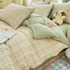 Set de Cuatro Piezas para Dormir Desnudo Transpirable Grado A para Mamá y Bebé Sensación de Nube Esponjosa Muselina de Doble Capa Ropa de Cama para Dormitorio Set de Tres 3 o Cuatro 4 Piezas Sábana Funda de Edredón