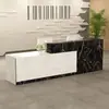 Balcão de caixa moderno, design minimalista e moderno, adequado para pequenas lojas, lojas de conveniência e balcões de recepção; novos modelos e outras opções