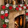 Bestseller de Amazon: Enredadera de Nochebuena Realista, Hojas de Acebo Artificiales, Accesorios de Decoración Navideña, Guirnalda de Navidad
