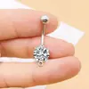 Piercing de Ombligo Amazon Acero Inoxidable 316L con Circonita Estilo Europeo y Americano Anillo de Ombligo Personalizado con Pedrería Joyería para Piercings Corporales