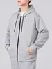 Conjunto de moletom com forro de lã e calça jogger para outono e inverno, novo conjunto esportivo de moletom com capuz e zíper de algodão espesso