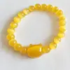 Pulseira Olho de Gato de Obsidiana Prateada Natural, Pulseira Cabeça de Gato Olho de Gato Noite Escura, Pulseira Design Nicho Estilo Casal Presente