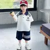 Traje de Verano de Manga Corta para Niños, Polo Elegante para Niños, Ropa Estilo Coreano, Nuevo Estilo 2026, Conjunto Deportivo de Dos Piezas para Bebé Niño