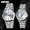 Time beauty SKMEI nueva moda clásico para hombre correa de acero calendario impermeable reloj deportivo simple de negocios reloj de cuarzo