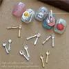 Mini cubiertos, accesorios vintage de aleación para arte de uñas, serie de cocina en miniatura, cuchillo y tenedor realistas, decoración de uñas transfronteriza